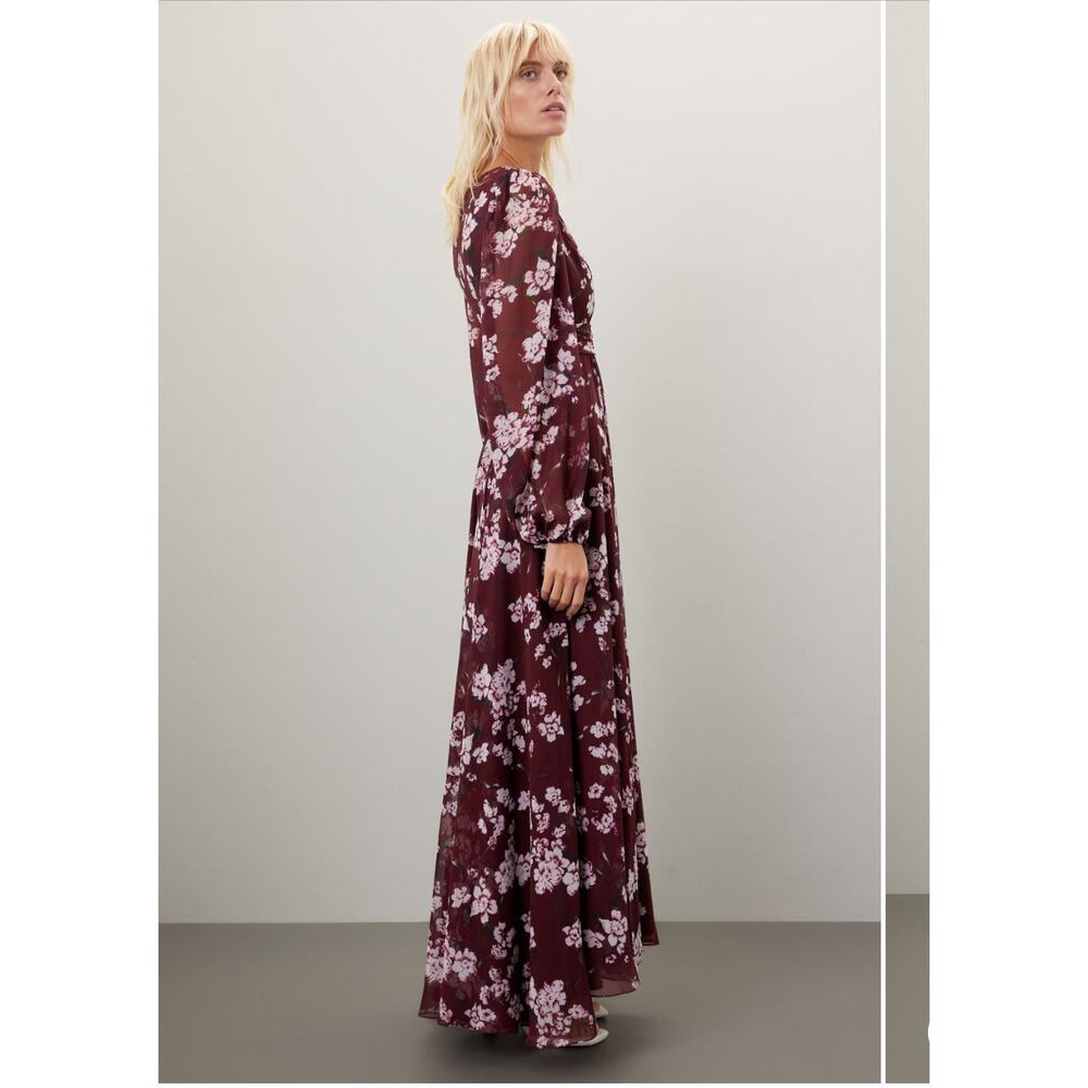 Leena for Mac Duggal Floral Chiffon Red Gown From Rent The Runway Size: XS 0 - Picture 13 of 13